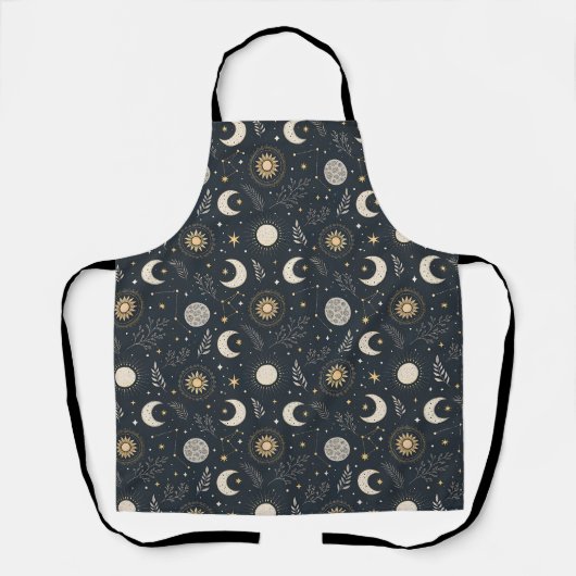 Mystical Celestial Moon Pattern Schürze (Vorderseite)
