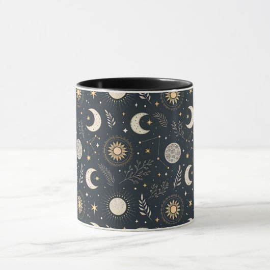 Mystical Celestial Moon Pattern Tasse (Zentrum)