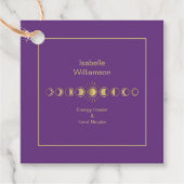 Mystical Celestial Moon Phase Amethyst Spirituell Geschenkanhänger (Vorderseite)