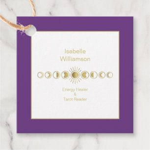 Mystical Celestial Moon Phase Amethyst Spirituell Geschenkanhänger