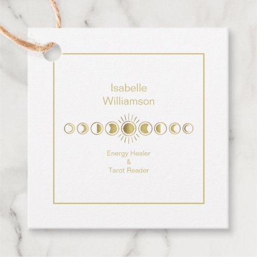 Mystical Celestial Moon Phase Amethyst Spirituell Geschenkanhänger (Vorderseite)