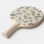 Mystical Celestial Moon Stars Pattern Custom Name Tischtennis Schläger (Vorderseite)