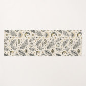 Mystical Celestial Moon Stars Pattern Custom Name Yogamatte (Vorderseite (Horizontal))