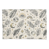 Mystical Celestial Moon Stars Pattern Kissenbezug (Vorderseite)