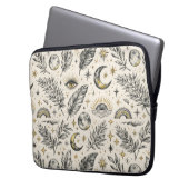 Mystical Celestial Moon Stars Pattern Laptopschutzhülle (Vorderseite Links)