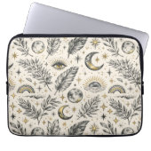 Mystical Celestial Moon Stars Pattern Laptopschutzhülle (Vorderseite)