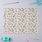 Mystical Celestial Moon Stars Pattern Seidenpapier (Basteln)