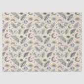 Mystical Celestial Moon Stars Pattern Seidenpapier (Vorderseite)