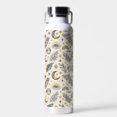 Mystical Celestial Moon Stars Pattern  Trinkflasche (Vorne)