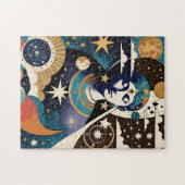 Mystical Celestial Star Goddess Night Sky Puzzle (Horizontal)