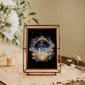 Mystical Celestial Stars Moon Wedding Tischnummer