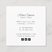 Mystical Celestial Sun Moon Quadratische Visitenkarte (Rückseite)