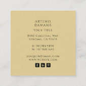 Mystical Celestial Sun Moon Tarot Reader Quadratische Visitenkarte (Rückseite)