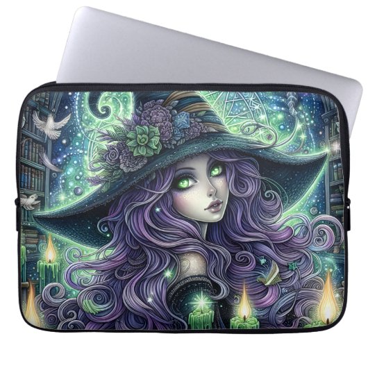 Mystical Celestial Witch Laptopschutzhülle (Vorderseite)