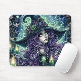 Mystical Celestial Witch Mousepad