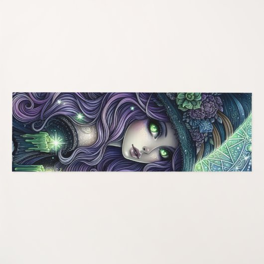 Mystical Celestial Witch Yogamatte (Vorderseite (Horizontal))