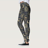 Mystical Celestial Witchcraft - Gold Botanical (2) Leggings (Links)