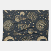 Mystical Celestial Witchcraft - Gold Botanical Geschirrtuch (Horizontal)
