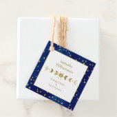Mystical Celestis Stars Moon Phase Navy Blue Gold Geschenkanhänger (Beispiel)