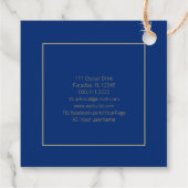 Mystical Celestis Stars Moon Phase Navy Blue Gold Geschenkanhänger (Rückseite)