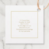 Mystical Celestis Stars Moon Phase Navy Blue Gold Geschenkanhänger (Rückseite)