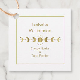 Mystical Celestis Stars Moon Phase Navy Blue Gold Geschenkanhänger