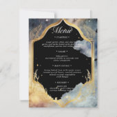 Mystical Celestis Wedding Dinner Menu Card Einladung (Vorderseite)