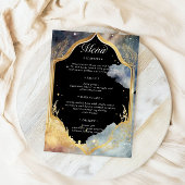 Mystical Celestis Wedding Dinner Menu Card Einladung