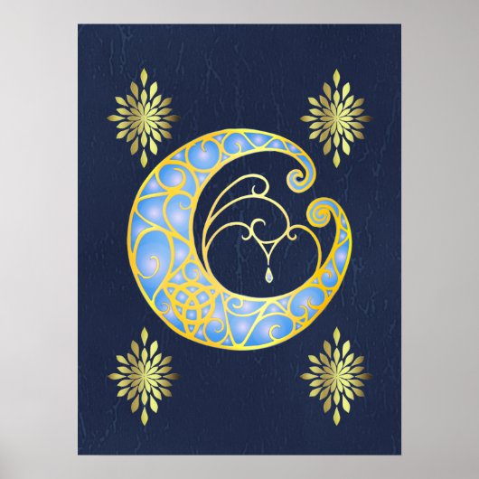 Mystical Celtic Moon Poster (Vorne)