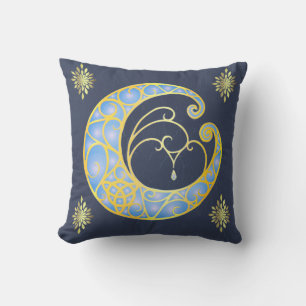 Mystical Celtic Moon Throw Kissen