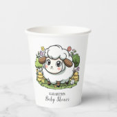 Mystical Charming Sheep Baby Dusche Pappbecher (Vorderseite)