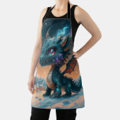 Mystical Chibi Dragon Winter Landschaft Schürze (InSitu)