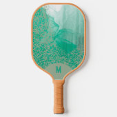 Mystical Chic Layered Jade Teal Green Pickleball Schläger (Vorderseite)