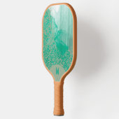 Mystical Chic Layered Jade Teal Green Pickleball Schläger (Links)