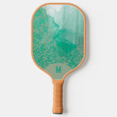 Mystical Chic Layered Jade Teal Green Pickleball Schläger (Rückseite)