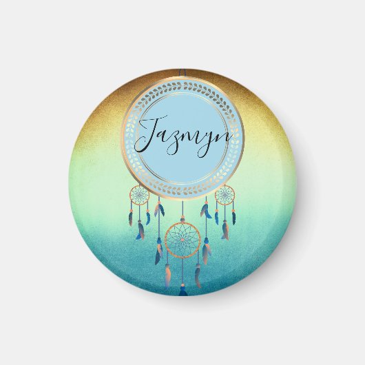 Mystical Chic Personalisiert Dreamcatcher Magnet (Vorne)