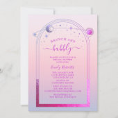 Mystical Chic Sunset Pink Brautparty Einladung (Vorderseite)