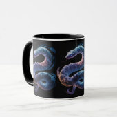 Mystical Cloud Snake Sketch Tasse (Vorderseite Links)