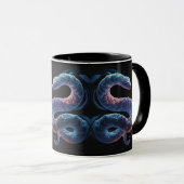 Mystical Cloud Snake Sketch Tasse (VorderseiteRechts)