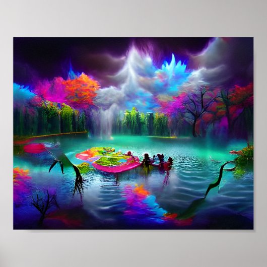 Mystical Colorful Lake Poster (Vorne)