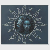 Mystical connection, mystical woman and the lion. geschenkpapier (Flach)