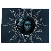 Mystical connection, mystical woman and the lion. große geschenktüte (Rückseite)