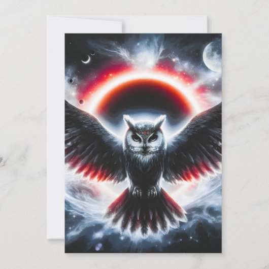 Mystical Cosmic Celestial Owl Ankündigung (Vorderseite)