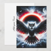 Mystical Cosmic Celestial Owl Ankündigung (Vorne/Hinten)