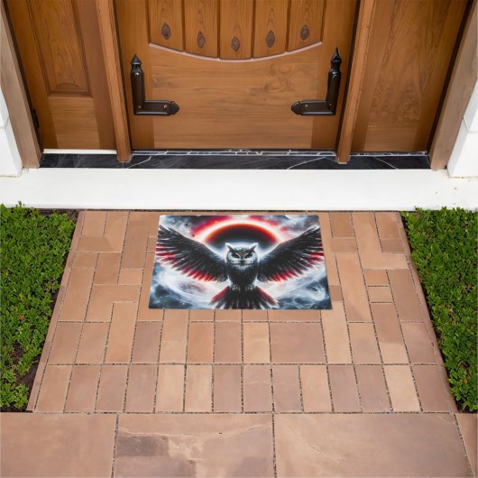 Mystical Cosmic Celestial Owl Fußmatte (Außenbereich)