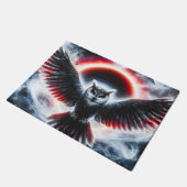 Mystical Cosmic Celestial Owl Fußmatte (Schrägansicht)