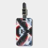 Mystical Cosmic Celestial Owl Gepäckanhänger (Vorderseite vertikal)