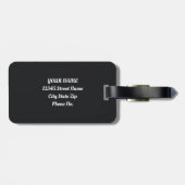 Mystical Cosmic Celestial Owl Gepäckanhänger (Rückseite horizontal)