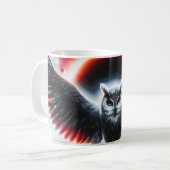 Mystical Cosmic Celestial Owl Kaffeetasse (Vorderseite Links)