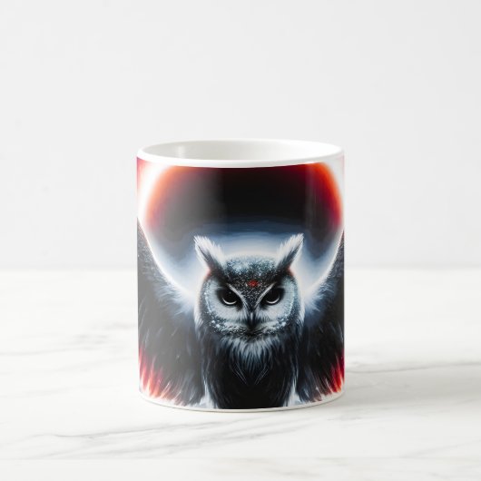 Mystical Cosmic Celestial Owl Kaffeetasse (Mittel)